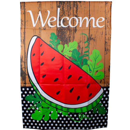 Michaels, Welcome Watermelon Slice Spring Outdoor House Flag – Category: Outdoor Decor